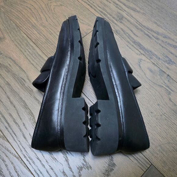 Vince Robin Leather Lug Sole Penny Loafer in Black - Picture 11 of 13